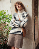French-Oak-Stripe-Lilye-High-Neck-Knit-Pullover