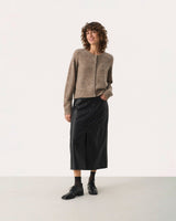 Mink Melange Linika Wool Blend Cardigan