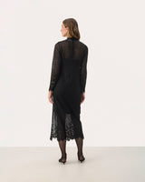 Black Maryanne Openwork Dress