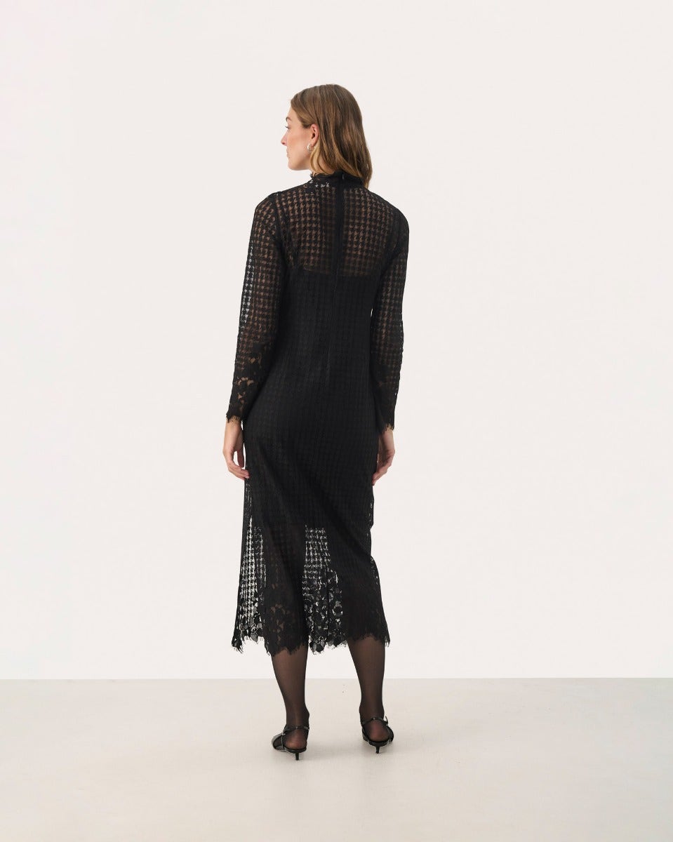 Black Maryanne Openwork Dress