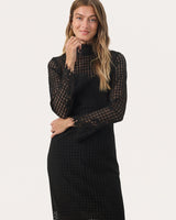 Black Maryanne Openwork Dress