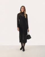 Black Maryanne Openwork Dress