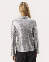 Silver Mabelle Sequin Shirt