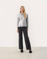 Silver Mabelle Sequin Shirt