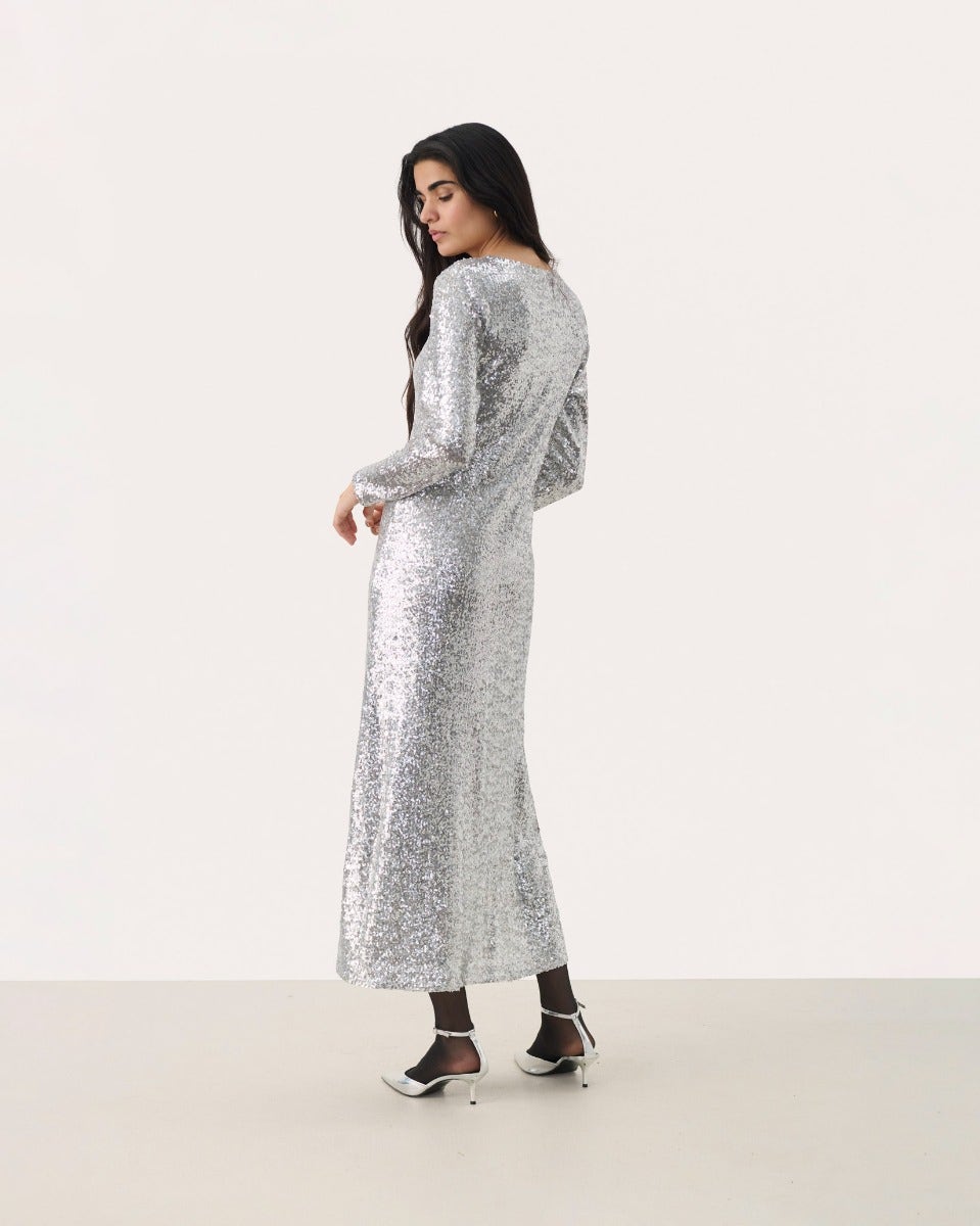 Silver Maliah Sequin Dress