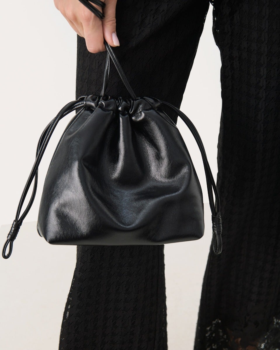 Black Majah Faux Leather Bag