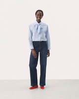 Windsurfer Blue Patrizia Tie Neck Shirt