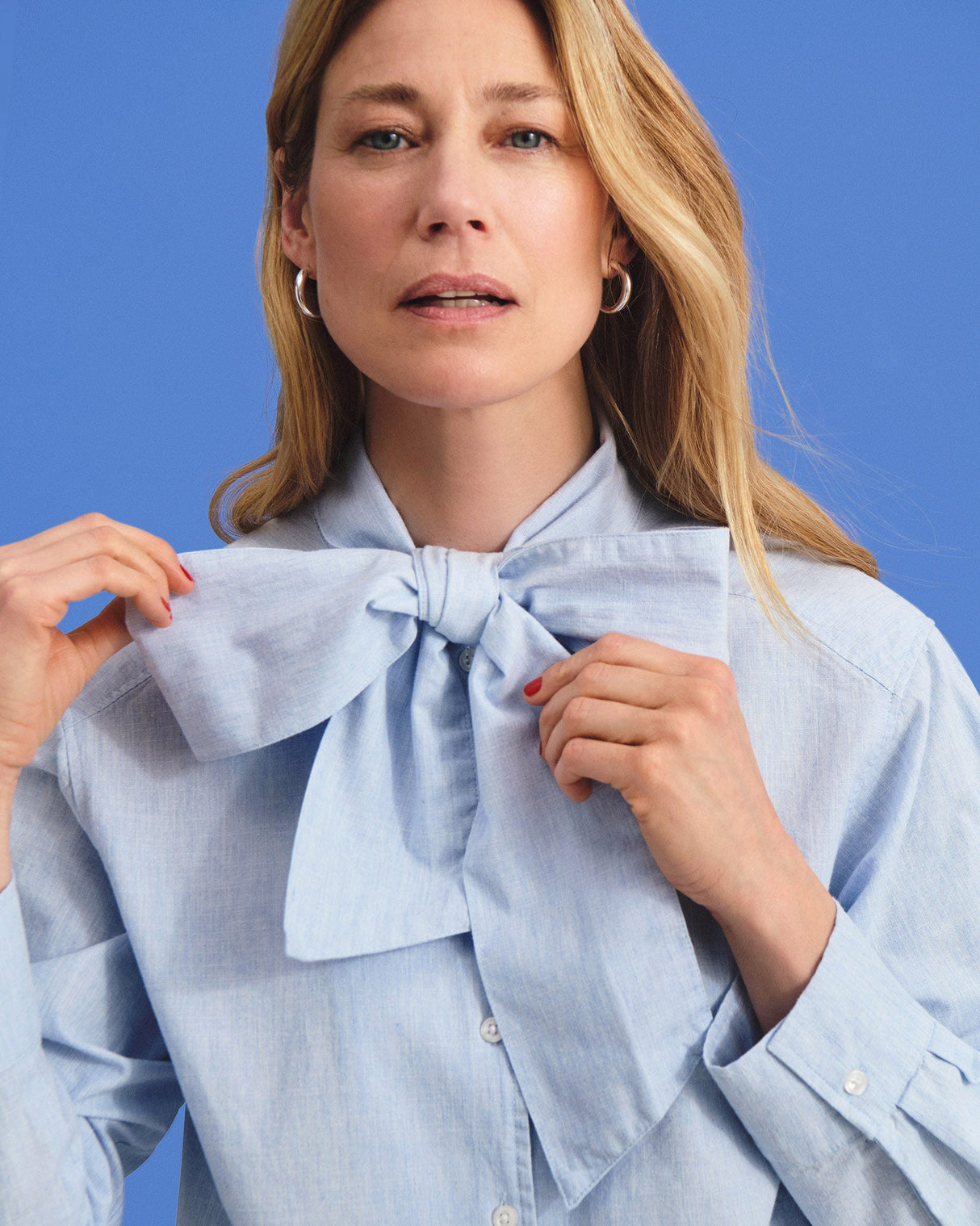 Windsurfer Blue Patrizia Tie Neck Shirt