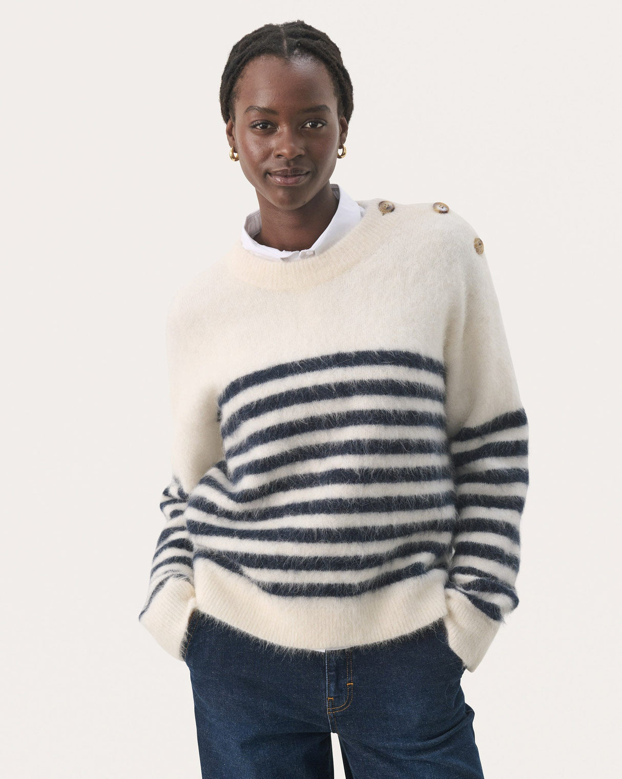 Dark-Navy-&-Cream-Stripe-Pialil-Jumper