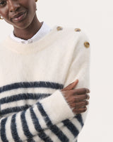 Dark Navy & Cream Stripe Pialil Jumper