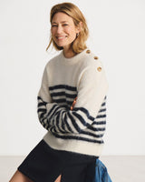 Dark Navy & Cream Stripe Pialil Jumper