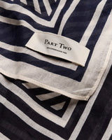Dark Navy Stripe Phip Scarf