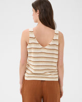 French Oak Striped Rebecca Knit Vest Top