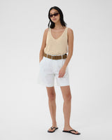 French Oak Rebecca Linen Blend Knit Vest Top