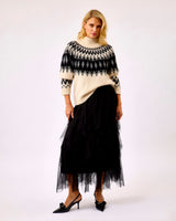Black Van Hild Tiered Skirt