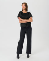 Black Uria Short Sleeve Blouse
