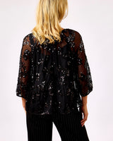 Black Vivan Sequin Blouse