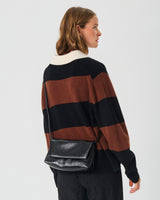 Black Structured Vlora Cross Body Bag