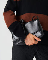 Black Structured Vlora Cross Body Bag