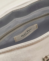 Silver Structured Vlora Cross Body Bag
