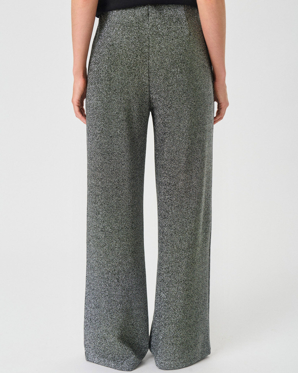 Black Shimmer Vibekke Wide Leg Pants