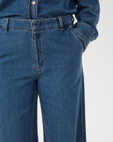 Medium Blue Safina Wide Leg Jeans