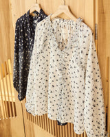 Whispering White Floral Zadie Blouse