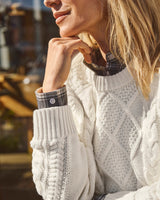 Whisper White Ziva Textured Knit Jumper