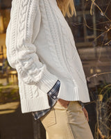 Whisper White Ziva Textured Knit Jumper