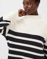 Dark Navy Ziya Striped Jumper