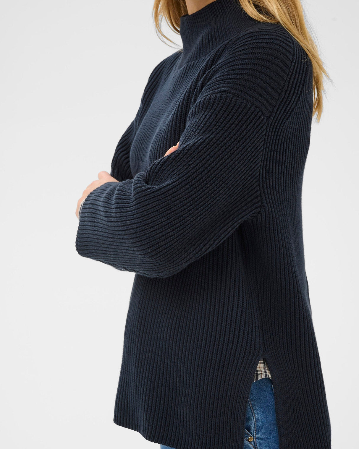 Dark Navy Ziya Striped Jumper