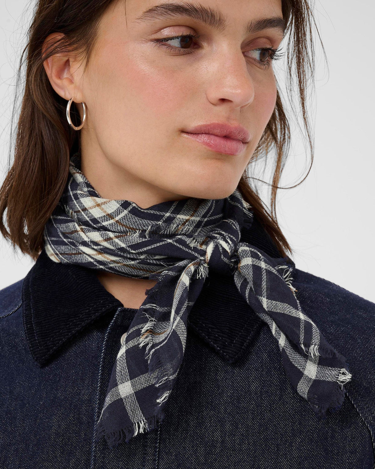 Dark-Navy-Check-Blue-Phia-Scarf