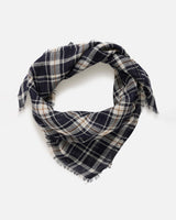 Dark Navy Check Blue Phia Scarf