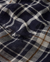 Dark Navy Check Blue Phia Scarf