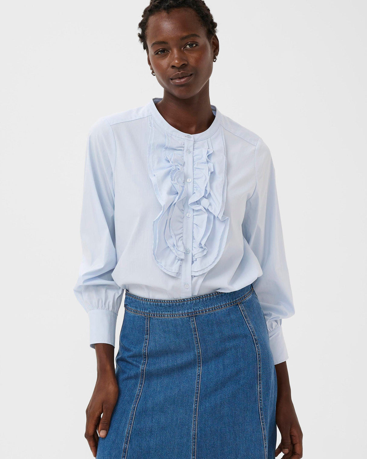 Heather-Blue-Zaina-Ruffle-Shirt
