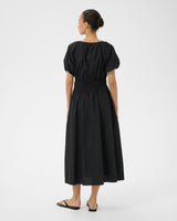 Black-Bodilla-Cotton-Shirred-Waist-Dress