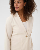 Whisper White Stripe Briddi Cotton Blazer Jacket
