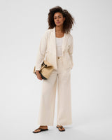 Whisper White Stripe Briddi Cotton Blazer Jacket