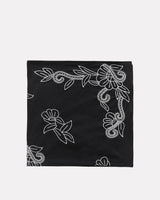 Black & Eggnog Phias Cotton Embroidered Scarf