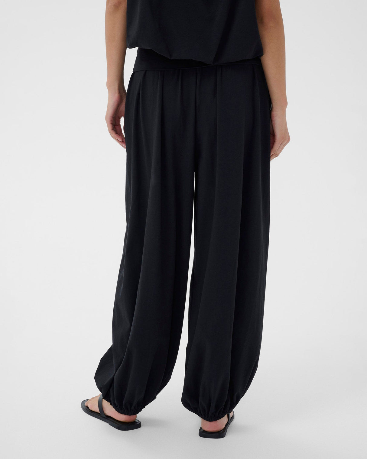 Black Bertie Cotton Balloon Trousers