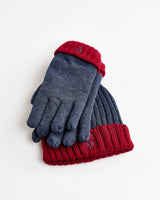 Denim & Red Colour Block Thinsulate Hat