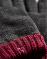 Grey-Maroon-Colour-Block-Thinsulate-Gloves