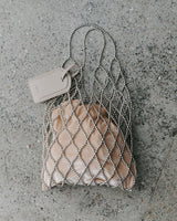 Silver Chrome Beaded Shoulder Bag