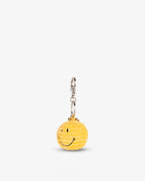 Yellow-Smiley-Corduroy-Keychain