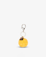 Yellow Smiley Corduroy Keychain