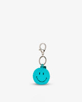 Teal-Smiley-Corduroy-Keychain