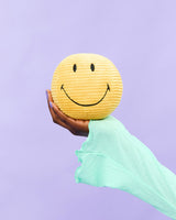 Yellow Smiley Corduroy Soft Toy