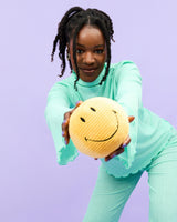 Yellow Smiley Corduroy Soft Toy