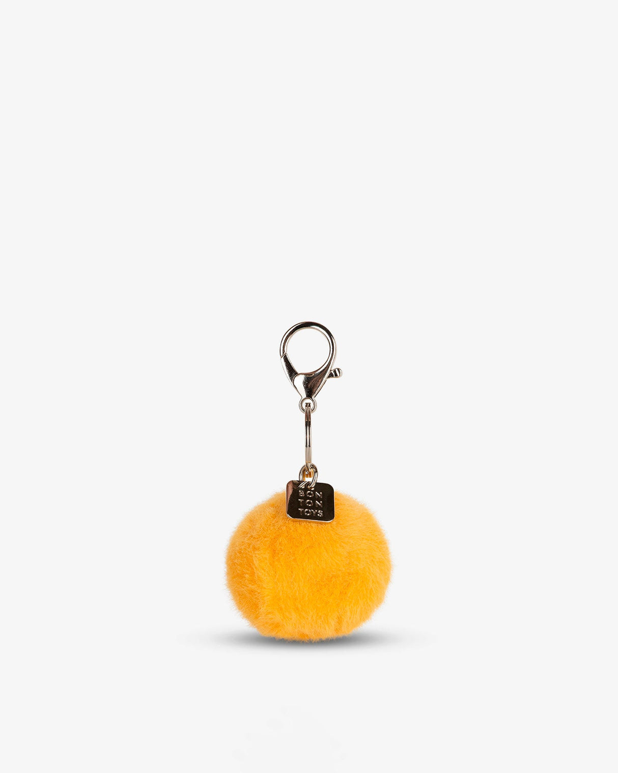 Yellow Smiley Fuzzy Keychain