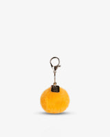 Yellow Smiley Fuzzy Keychain